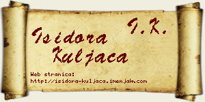 Isidora Kuljača vizit kartica